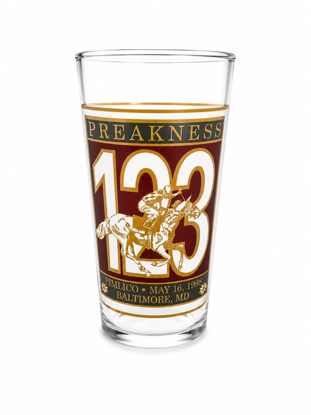 1998 Preakness Glass
