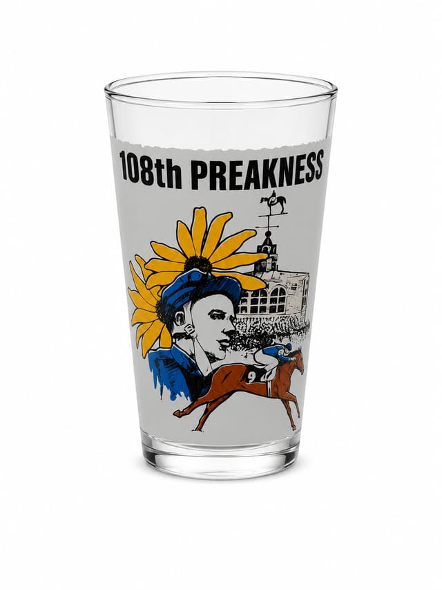 1983 Preakness Glass