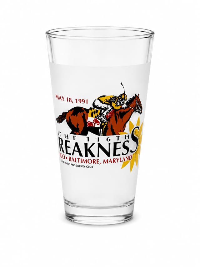 1991 Preakness Glass